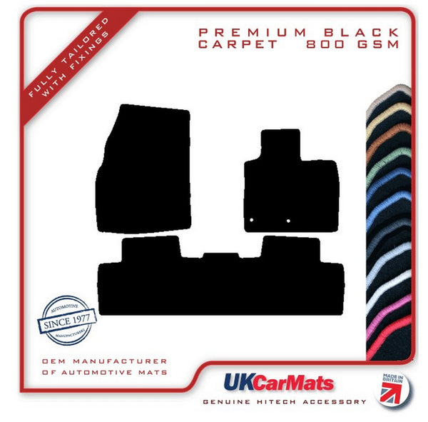Renault Scenic 2009-2016 Black Premium Carpet Tailored Car Mats HITECH
