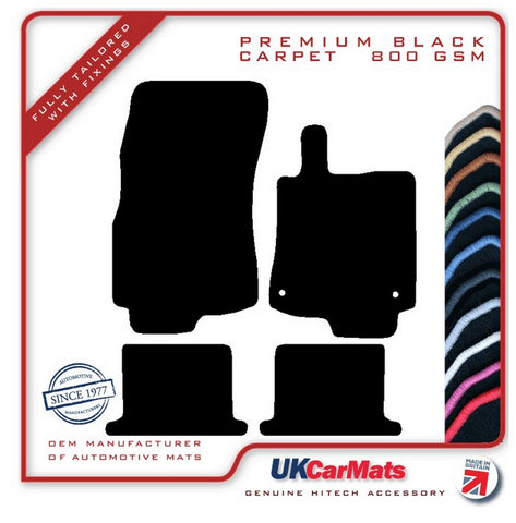 Renault Megane III Cabriolet 2010 onwards Black Premium Carpet Tailored Car Mats HITECH