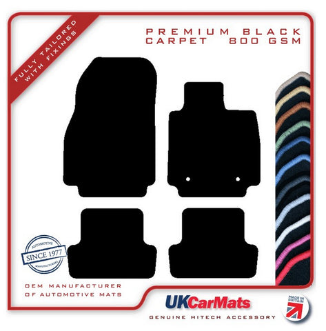 Renault Clio IV 2012-2019 Black Premium Carpet Tailored Car Mats HITECH