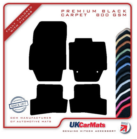 Renault Captur 2013-2020 Black Premium Carpet Tailored Car Mats HITECH