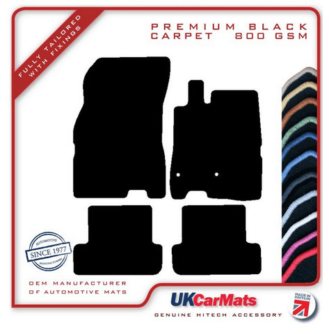 Renault Megane III 2008-2016 Black Premium Carpet Tailored Car Mats HITECH