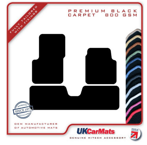 Renault Avantime (One Piece Rear) 2001-2003 Black Premium Carpet Tailored Car Mats HITECH