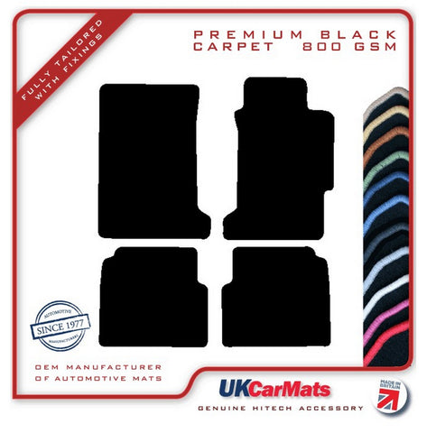 Rover 600 1996-2000 Black Premium Carpet Tailored Car Mats HITECH