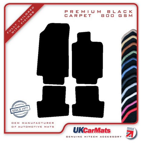 Renault Clio 197 2005-2009 Black Premium Carpet Tailored Car Mats HITECH
