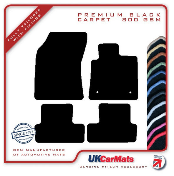 Renault Megane IV 2016 onwards Black Premium Carpet Tailored Car Mats HITECH