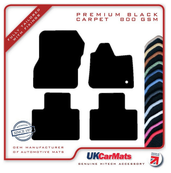 Renault Zoe 2013-2021 Black Premium Carpet Tailored Car Mats HITECH