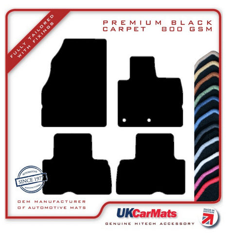Renault Grand Scenic 2009-2016 Black Premium Carpet Tailored Car Mats HITECH