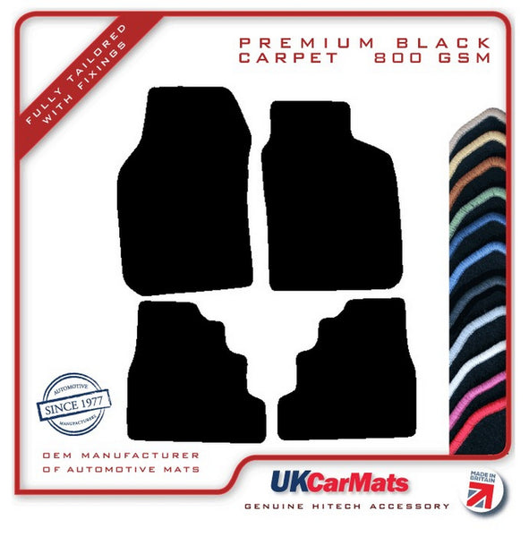 Saab 900 S 1993-1998 Black Premium Carpet Tailored Car Mats HITECH