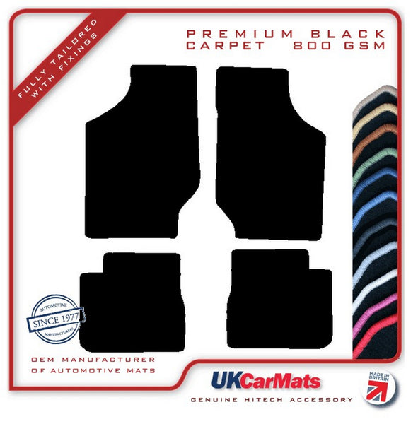 Subaru Justy 1987-1996 Black Premium Carpet Tailored Car Mats HITECH