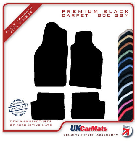 Saab 900 Convertible 1993-1998 Black Premium Carpet Tailored Car Mats HITECH