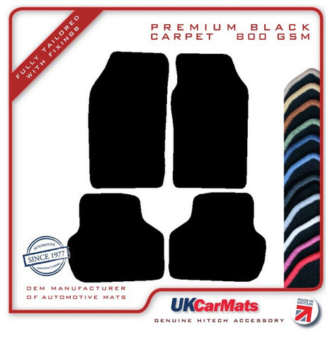 Saab 9000 1984-1997 Black Premium Carpet Tailored Car Mats HITECH