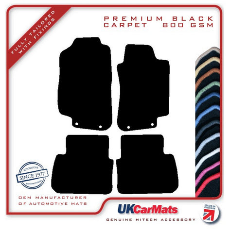 Saab 9/5 1998-2009 Black Premium Carpet Tailored Car Mats HITECH