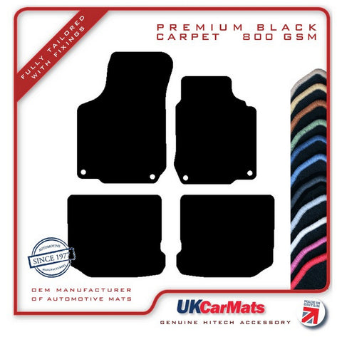 Seat Leon Mk1 (Inc Cupra / R & FR) 2001-2005 Black Premium Carpet Tailored Car Mats HITECH