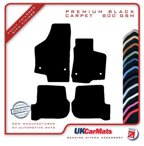 Seat Leon Mk2 (Inc Cupra / R & FR) 2005-2012 Black Premium Carpet Tailored Car Mats HITECH