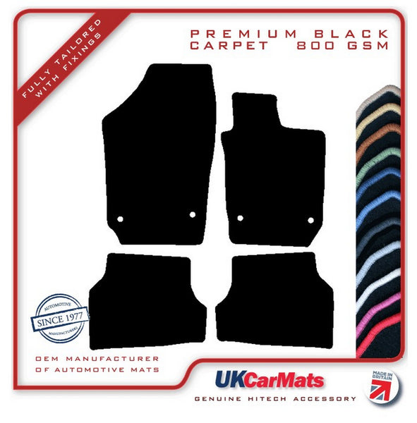 Seat Ibiza 2008-2017 Black Premium Carpet Tailored Car Mats HITECH