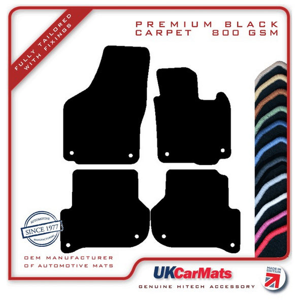 Skoda Yeti 2009-2017 Black Premium Carpet Tailored Car Mats HITECH