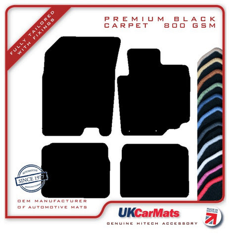 Suzuki SX4 S-Cross 2013-2021 Black Premium Carpet Tailored Car Mats HITECH