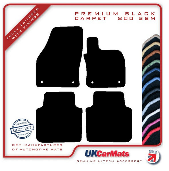 Skoda Kodiaq 2016 onwards Black Premium Carpet Tailored Car Mats HITECH
