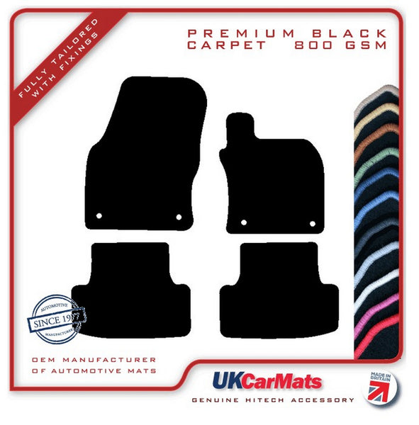 Skoda Karoq 2017 onwards Black Premium Carpet Tailored Car Mats HITECH