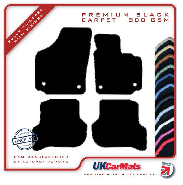 Seat Altea XL 2006-2015 Black Premium Carpet Tailored Car Mats HITECH