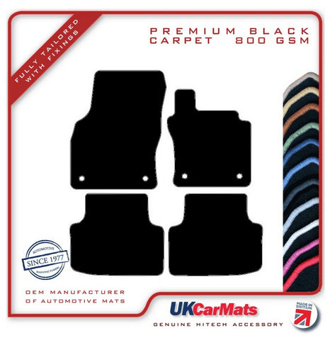 Skoda Octavia 4th Generation 2020 onwards Black Premium Carpet Tailored Car Mats HITECH