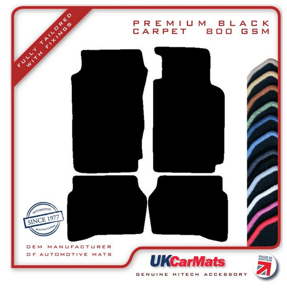 Toyota Corolla 1987-1992 Black Premium Carpet Tailored Car Mats HITECH