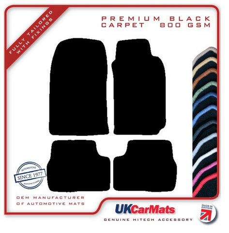 Toyota Supra 1986-1992 Black Premium Carpet Tailored Car Mats HITECH