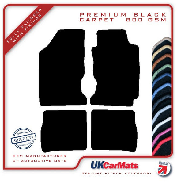 Toyota Carina 2 1988-1992 Black Premium Carpet Tailored Car Mats HITECH