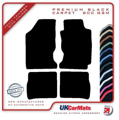 Toyota Carina 2 1988-1992 Black Premium Carpet Tailored Car Mats HITECH