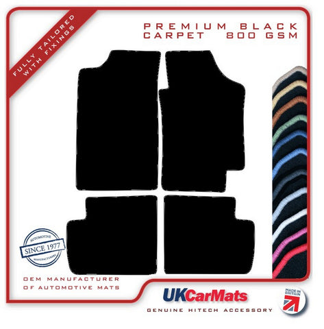 Toyota Avensis 1997-2003 Black Premium Carpet Tailored Car Mats HITECH