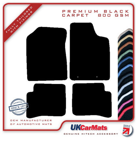 Toyota Yaris 5dr 1999-2005 Black Premium Carpet Tailored Car Mats HITECH