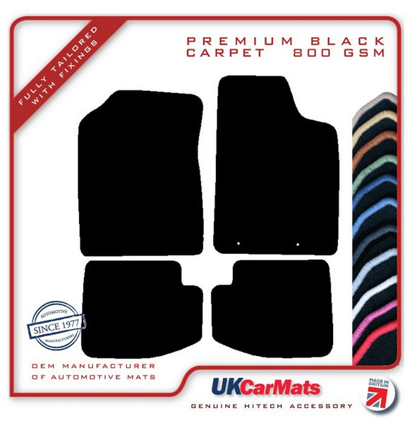 Toyota Yaris 3dr 1999-2005 Black Premium Carpet Tailored Car Mats HITECH