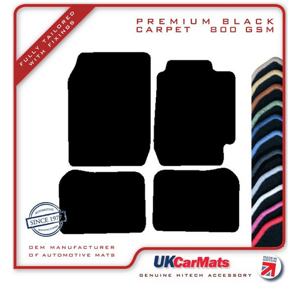 Toyota Corolla 5dr Liftback 1992-1997 Black Premium Carpet Tailored Car Mats HITECH