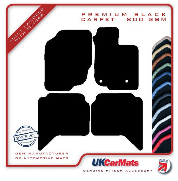 Toyota Hilux Doublecab 2012-2016 Black Premium Carpet Tailored Car Mats HITECH