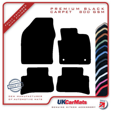 Toyota C-HR 2016-2023 Black Premium Carpet Tailored Car Mats HITECH