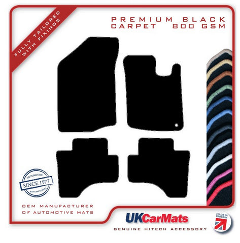 Toyota Aygo (One Fixing Driver) 2005-2010 Black Premium Carpet Tailored Car Mats HITECH