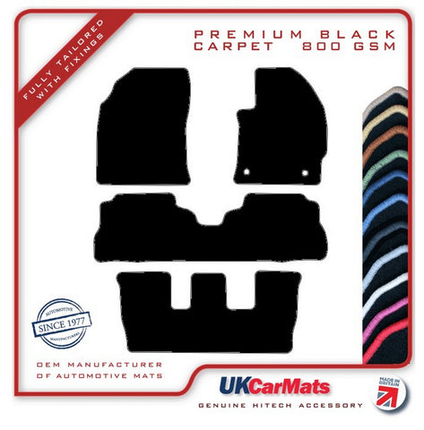 Toyota Prius Plus 2012-2020 Black Premium Carpet Tailored Car Mats HITECH