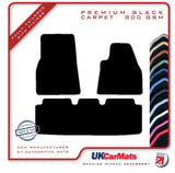 Tesla Model S Long Range Plus (Narrower Rear) 2020 onwards Black Premium Carpet Tailored Car Mats HITECH