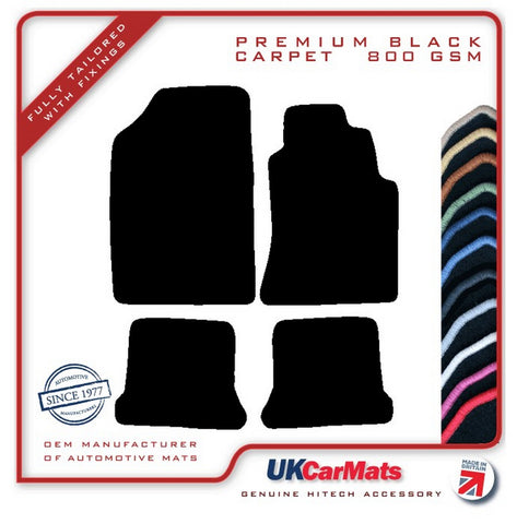 VW Corrado 1988-1995 Black Premium Carpet Tailored Car Mats HITECH
