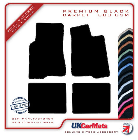 Volvo 200 1982-1993 Black Premium Carpet Tailored Car Mats HITECH