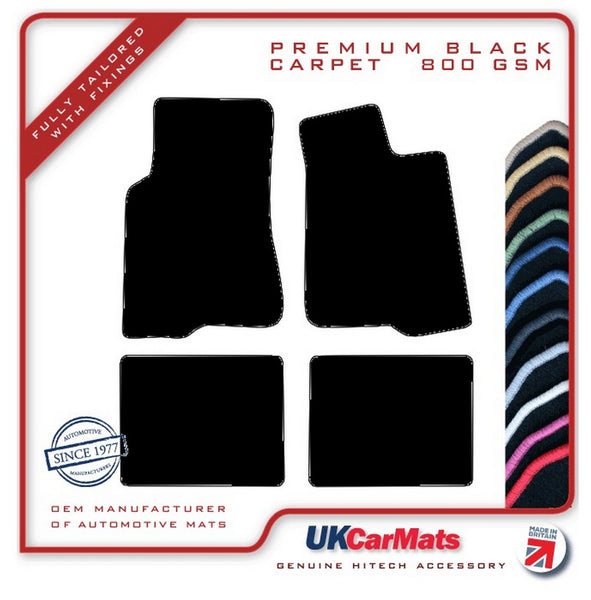 Volvo 200 1982-1993 Black Premium Carpet Tailored Car Mats HITECH