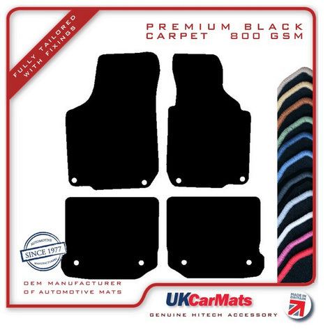 Volkswagen VW Golf Mk4 V5 1999-2004 Black Premium Carpet Tailored Car Mats HITECH
