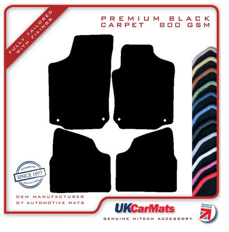 Vauxhall Corsa 2000-2006 Black Premium Carpet Tailored Car Mats HITECH