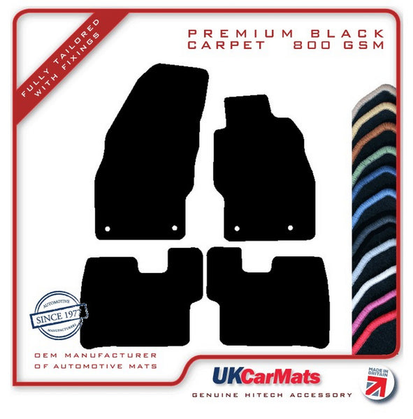 Vauxhall Corsa 2006-2014 Black Premium Carpet Tailored Car Mats HITECH