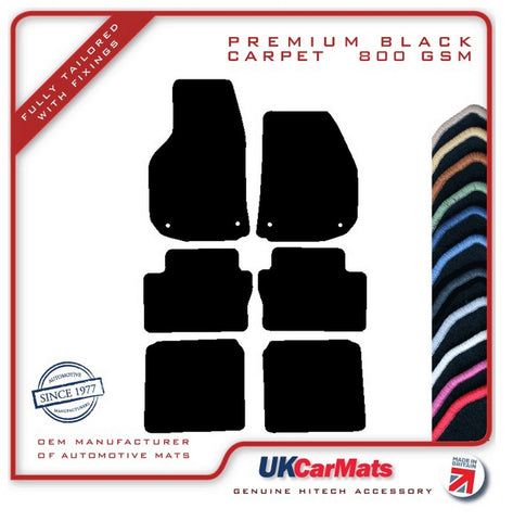 Vauxhall Zafira B 2005-2014 Black Premium Carpet Tailored Car Mats HITECH
