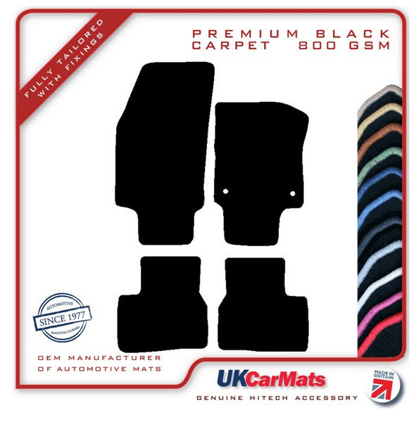 VW UP 2011 onwards Black Premium Carpet Tailored Car Mats HITECH