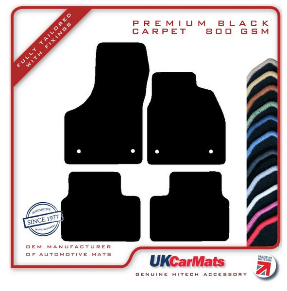 Vauxhall Meriva 2010-2017 Black Premium Carpet Tailored Car Mats HITECH