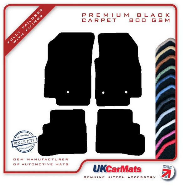 Vauxhall Viva 2015 onwards Black Premium Carpet Tailored Car Mats HITECH
