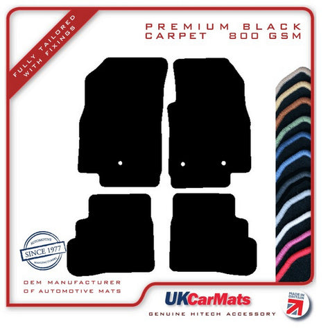 Vauxhall Viva 2015 onwards Black Premium Carpet Tailored Car Mats HITECH