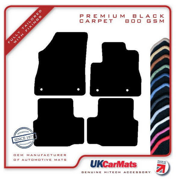 Vauxhall Astra Mk7 2015-2021 Black Premium Carpet Tailored Car Mats HITECH